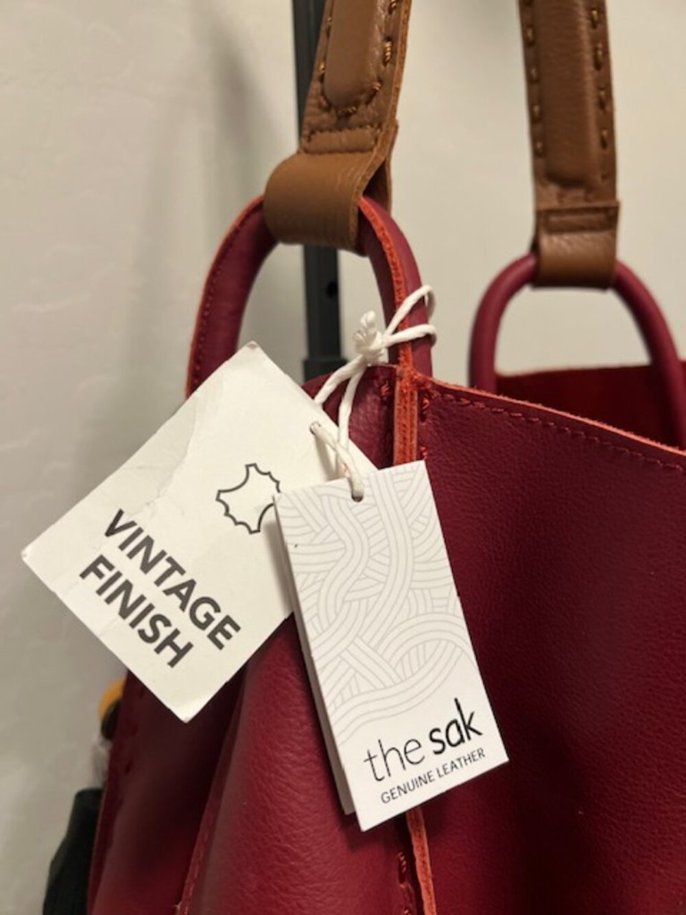 The Sak Los Feliz Large Tote, Red, NWT - Picture 4 of 4